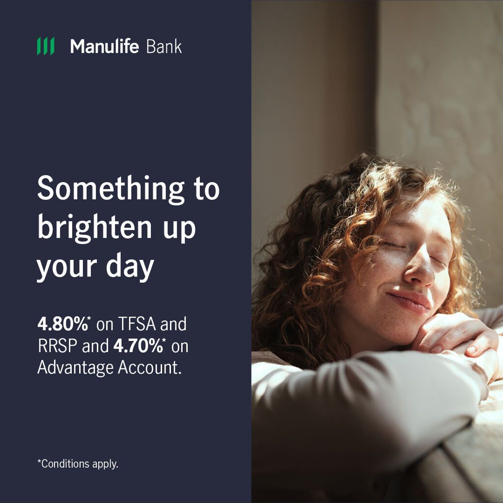 4.80%* on TFSA and RRSP, 4.70%* on Advantage Accounts
