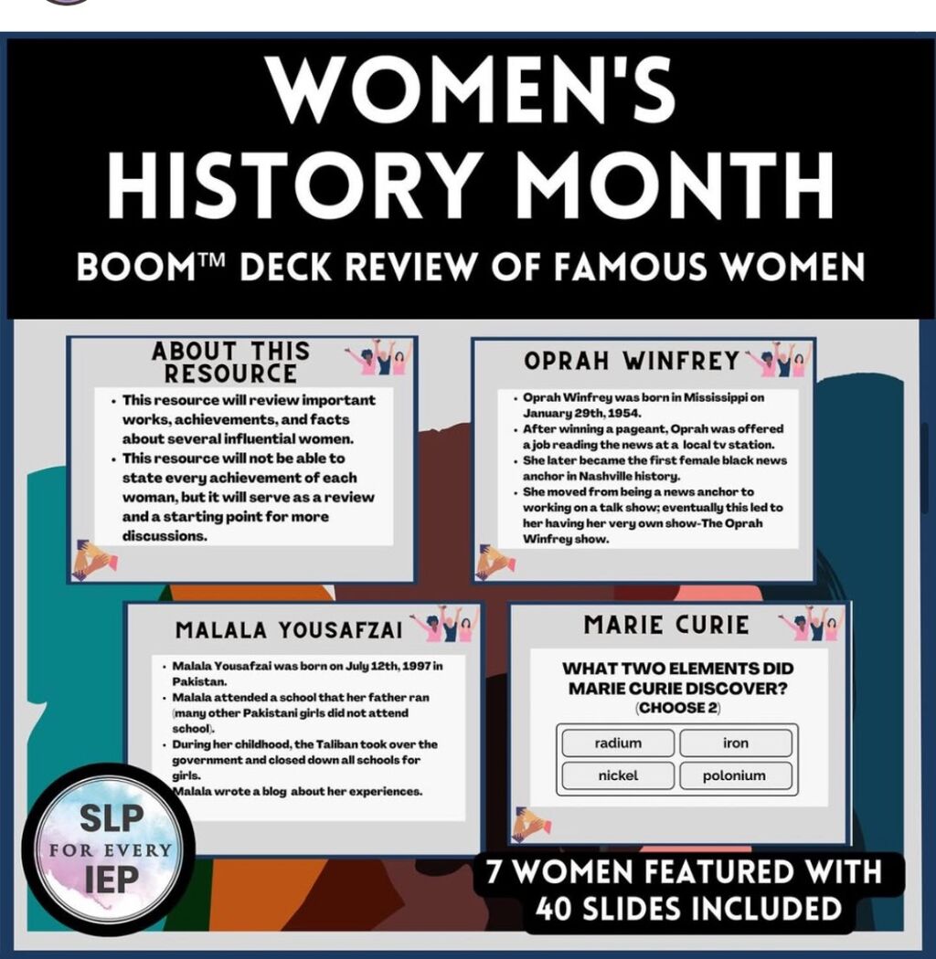 Women&rsquo;s history month boom&trade;️ cards