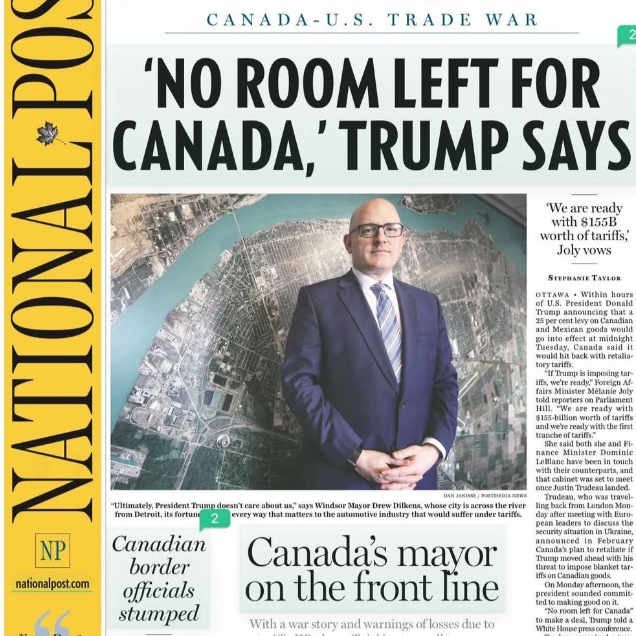 Call to arms: This mayor is on the frontline of the Canada-U.S. tariff war - NATIONAL POST