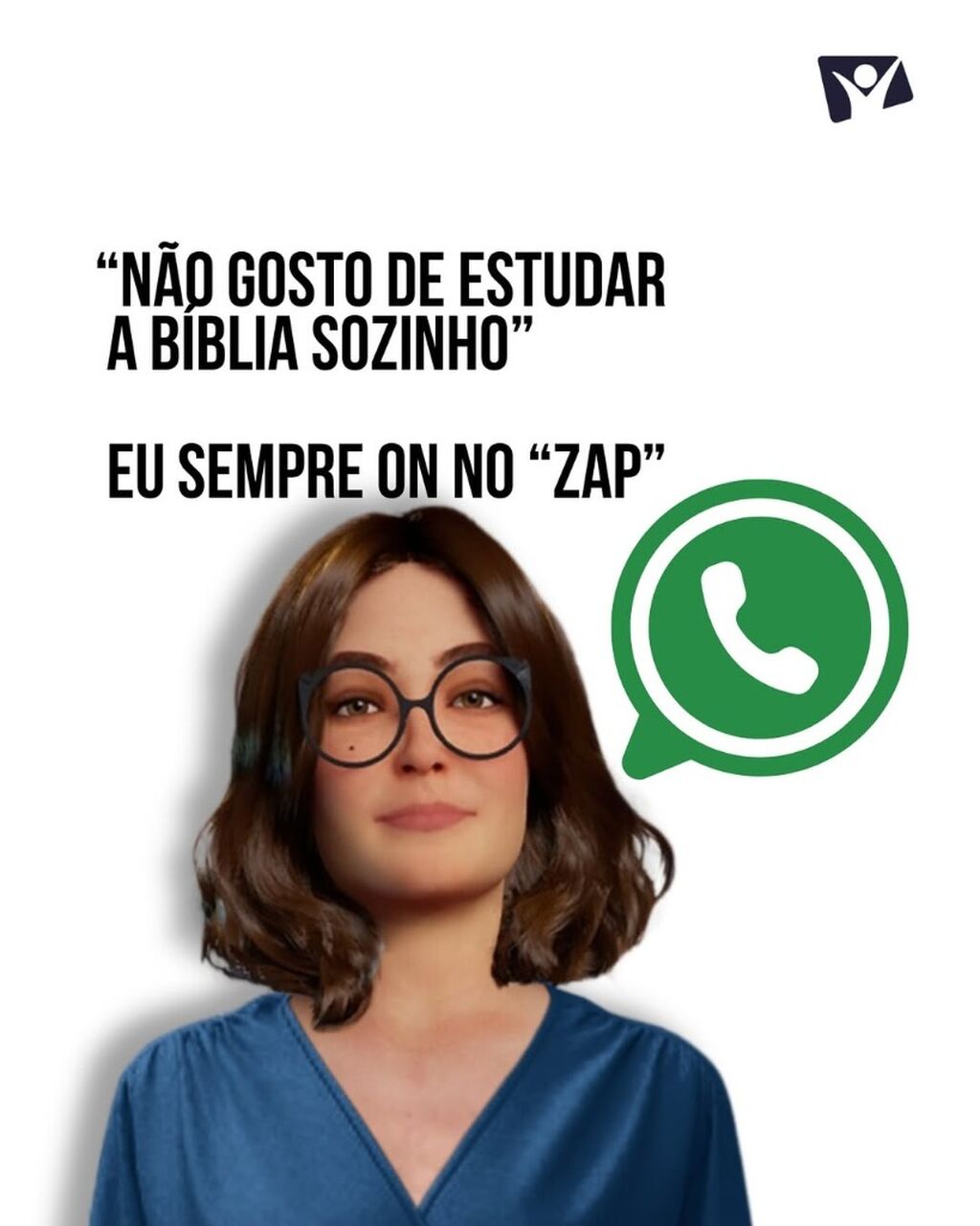 N&atilde;o existe mais desculpas, hein...👀 eu estou sempre dispon&iacute;vel no "zap", de forma gratuita e com v&aacute;rios estudos b&iacute;blicos, me chama l&aacute;!