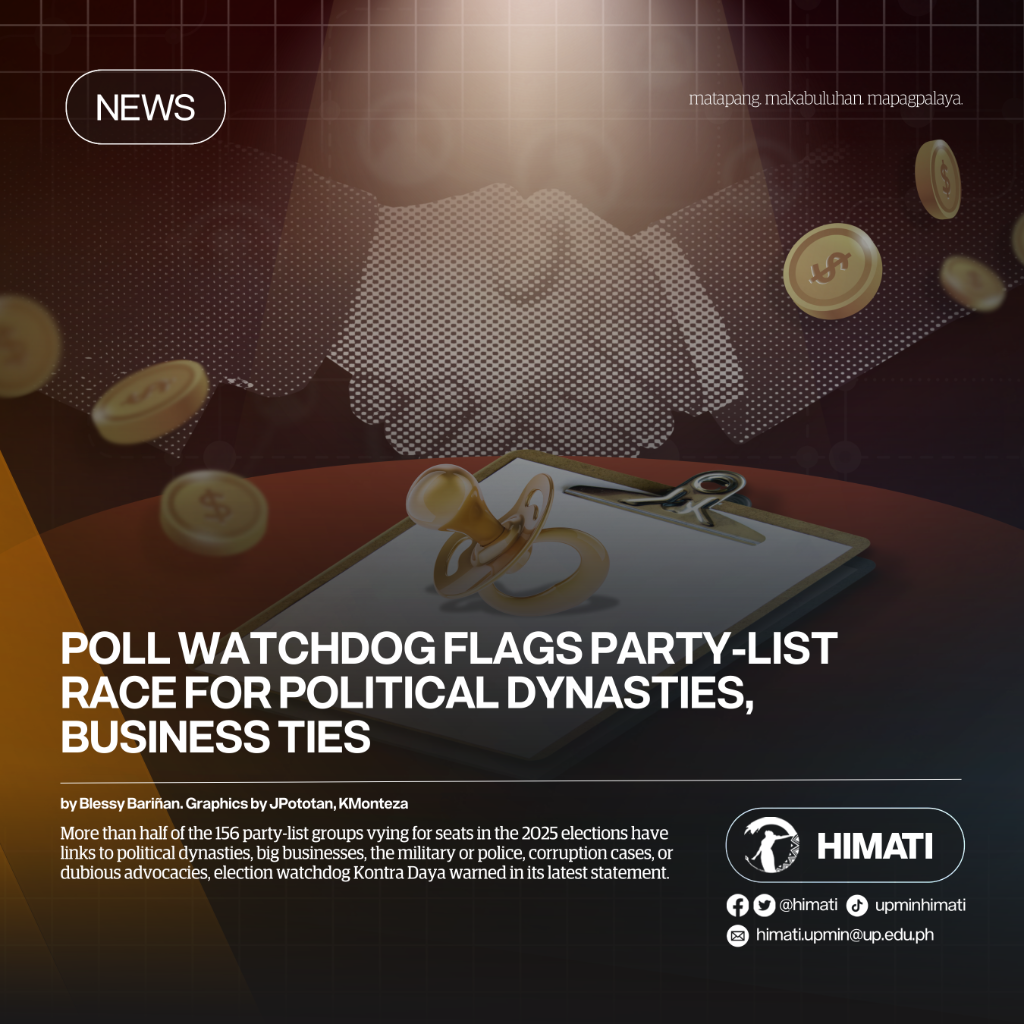 NEWS | Poll watchdog flags party-list race for political dynasties, business ties