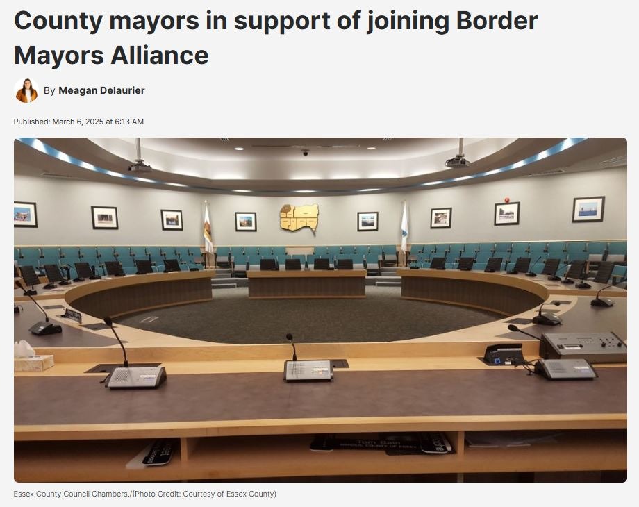 Essex County mayors in support of joining Border Mayors Alliance - AM800