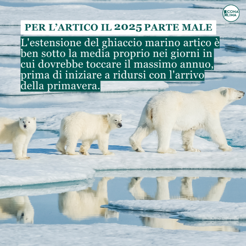Artico, il 2025 parte male: estensione del ghiaccio marino al minimo storico in febbraio