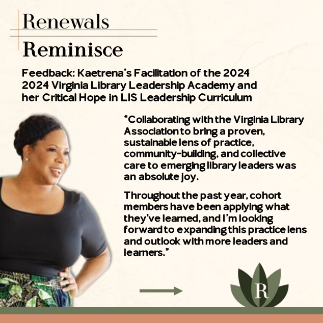 REMINISCE: VIRGINIA LIBRARAY ASSOCIATION LEADERSHIP ACADEMY