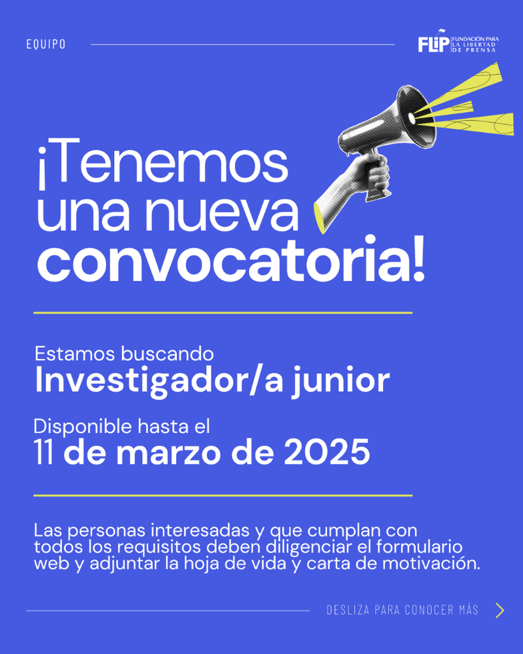 Convocatoria investigador