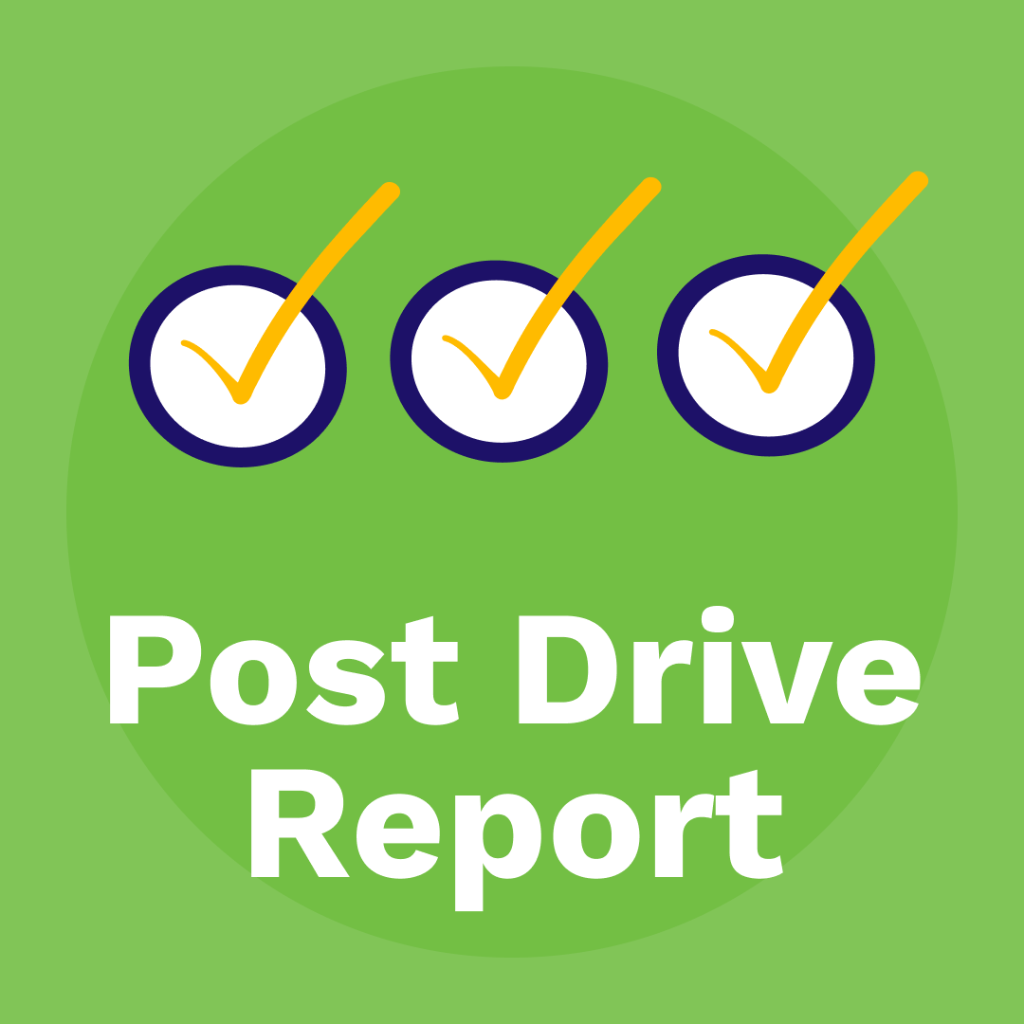 Post Drive Report