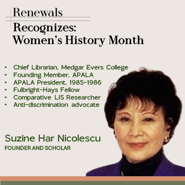 WOMEN'S HISTORY MONTH: SUZINE HAR NICOLESCU
