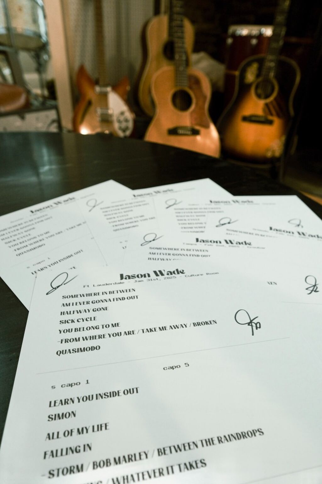 Signed Set Lists - Merch Shop