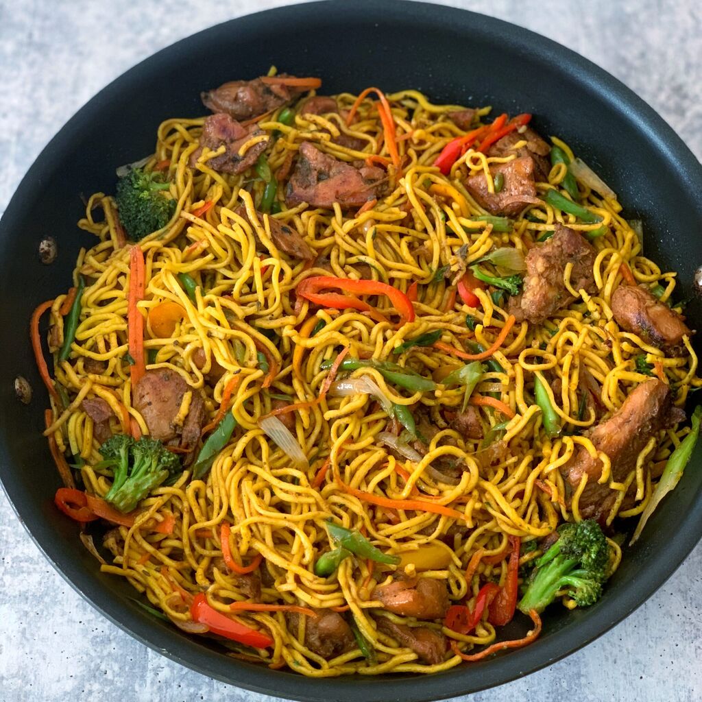Guyanese Style Chicken Chow Mein