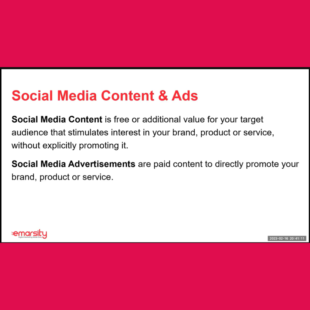 Organic Content vs Ads