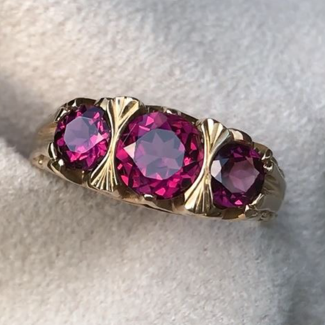 Rhodolite Garnet Ring
