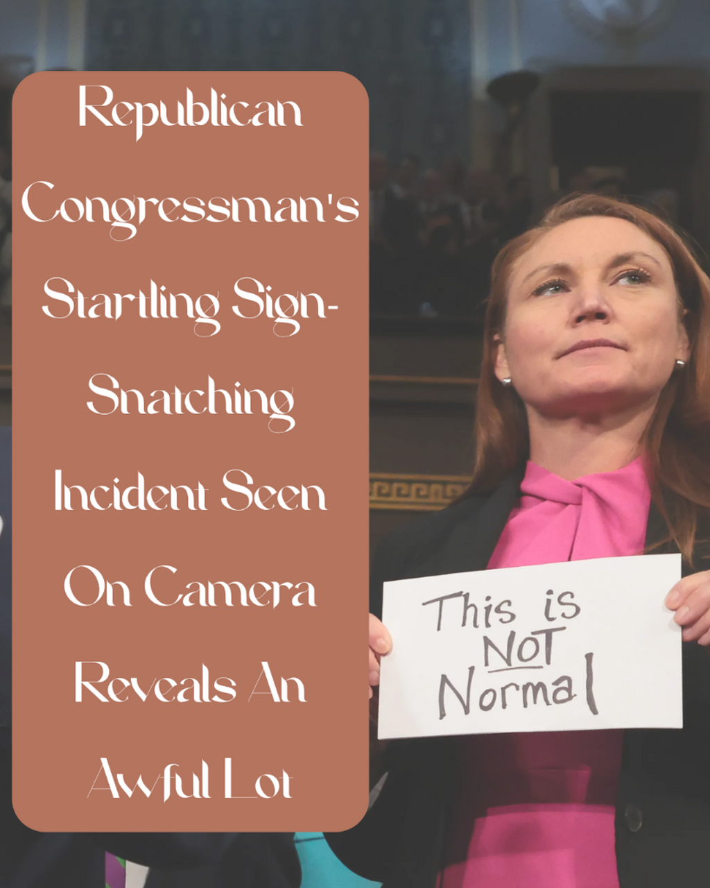 Republican Congressman's Startling Sign-Snatching Incident Seen On Camera Reveals An Awful Lot