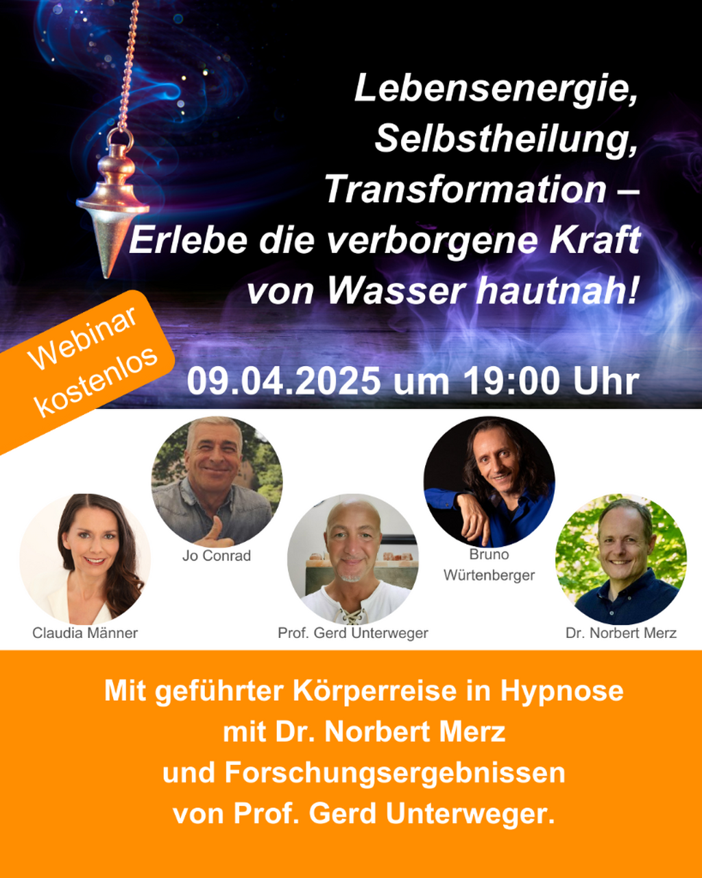 Webinar "DIE KRAFT DES WASSERS" am 09-04-2025 um 19 Uhr