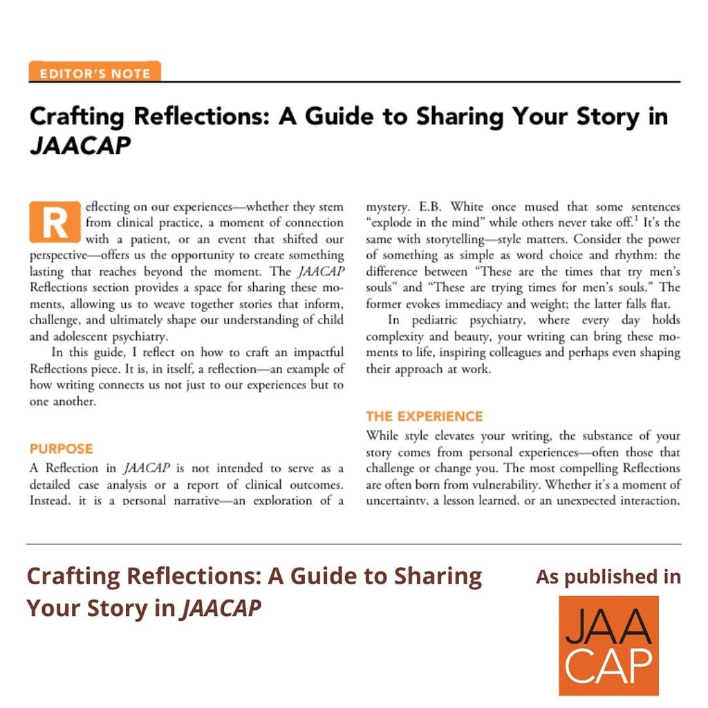 JAACAP Reflections Editor's Note Kevin Simon