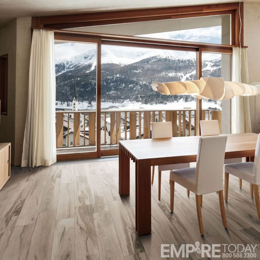 "Slip, stain, spill, and fade resistance with a beautiful natural wood-look. Get it with Timber Falls.