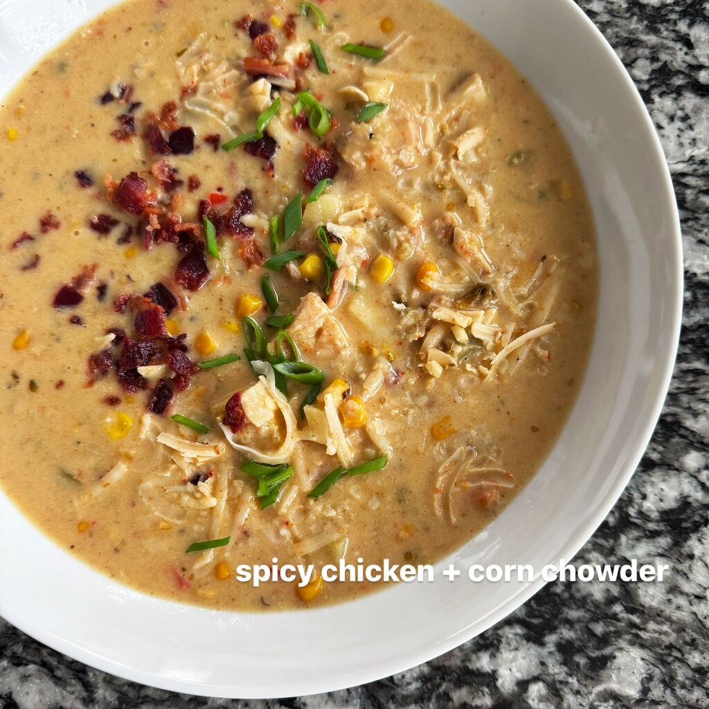 Spicy Chicken + Corn Chowder