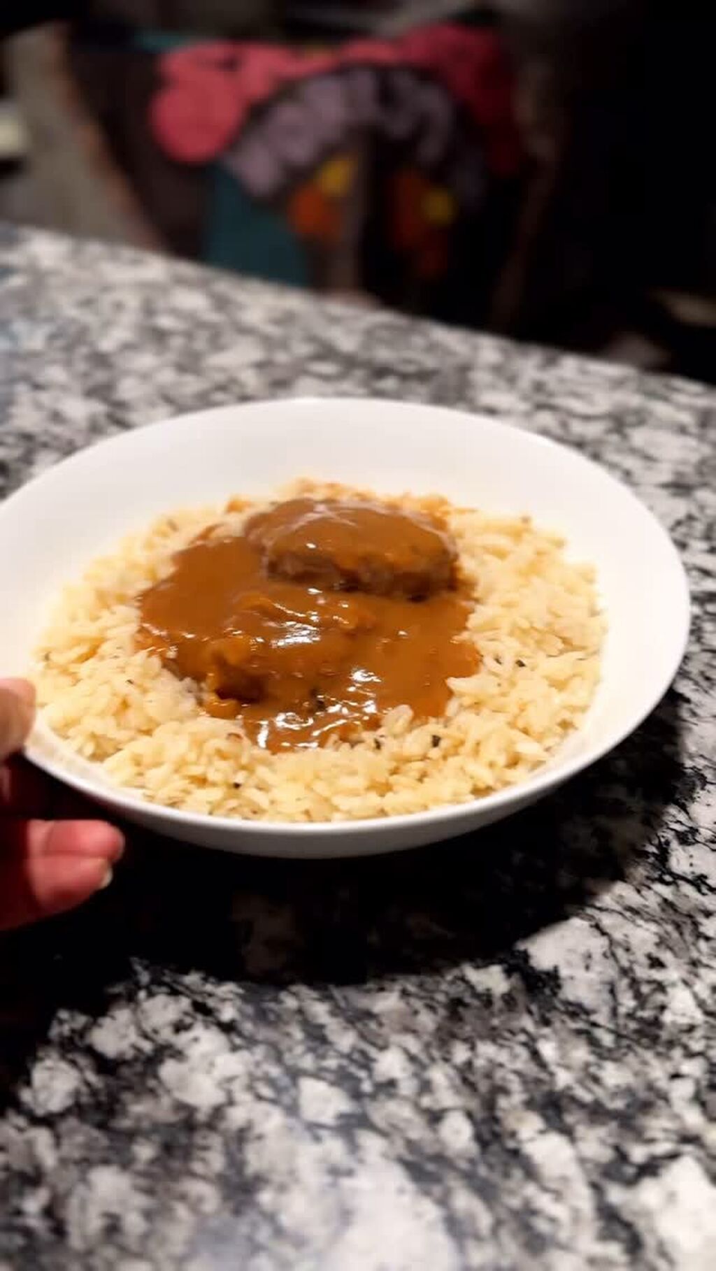 Hamburger Steaks + Gravy with Fried Onions