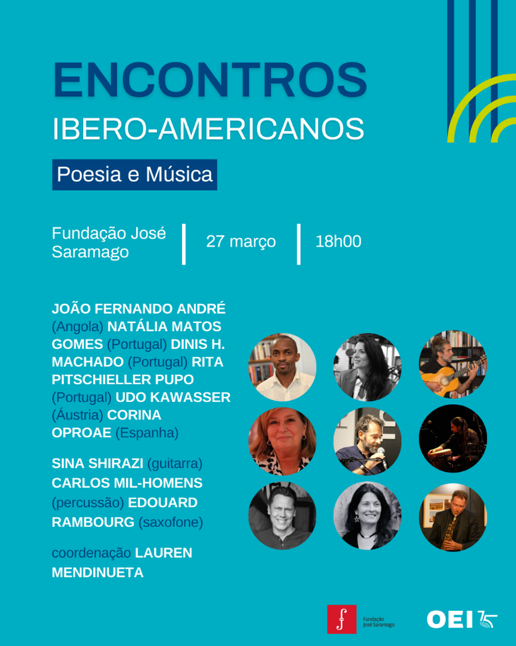 Encontros Ibero-Americanos: Poesia e M&uacute;sica | 27 mar&ccedil;o