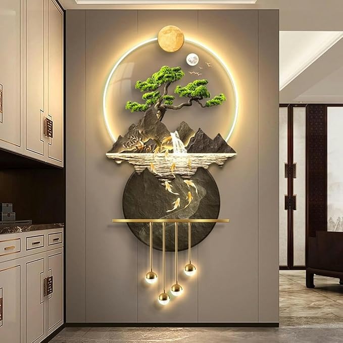LED Light, Landscape Wall Art, & Decorative Hanging Lamp for The Hog