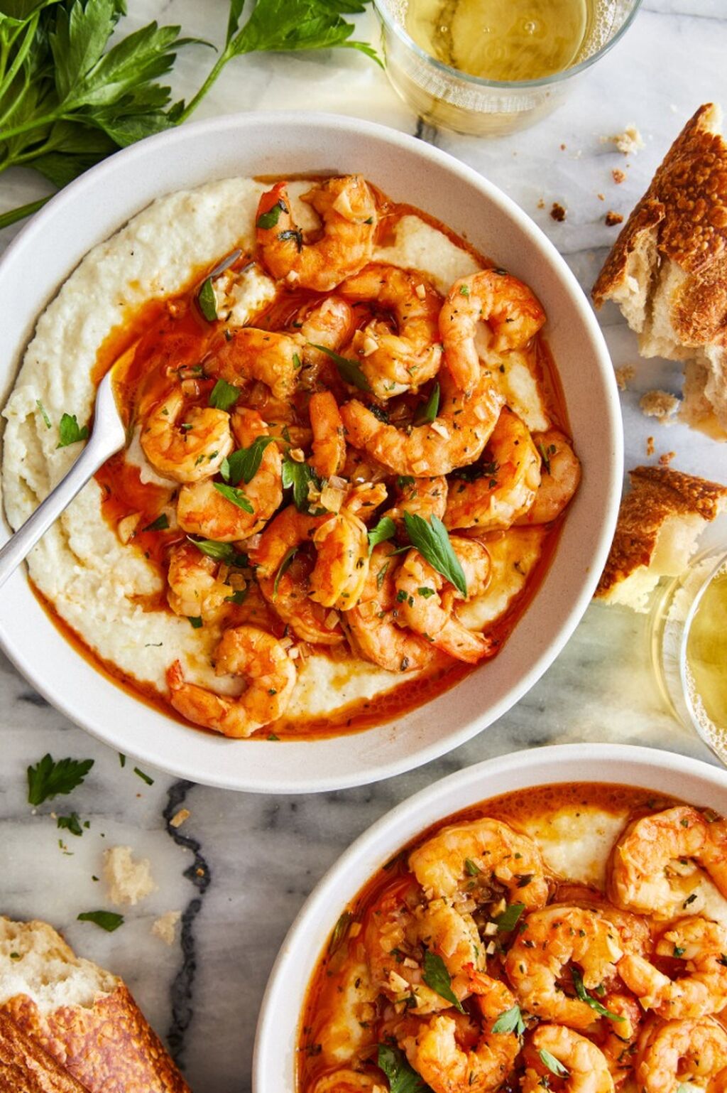 Garlic Butter Shrimp & Grits