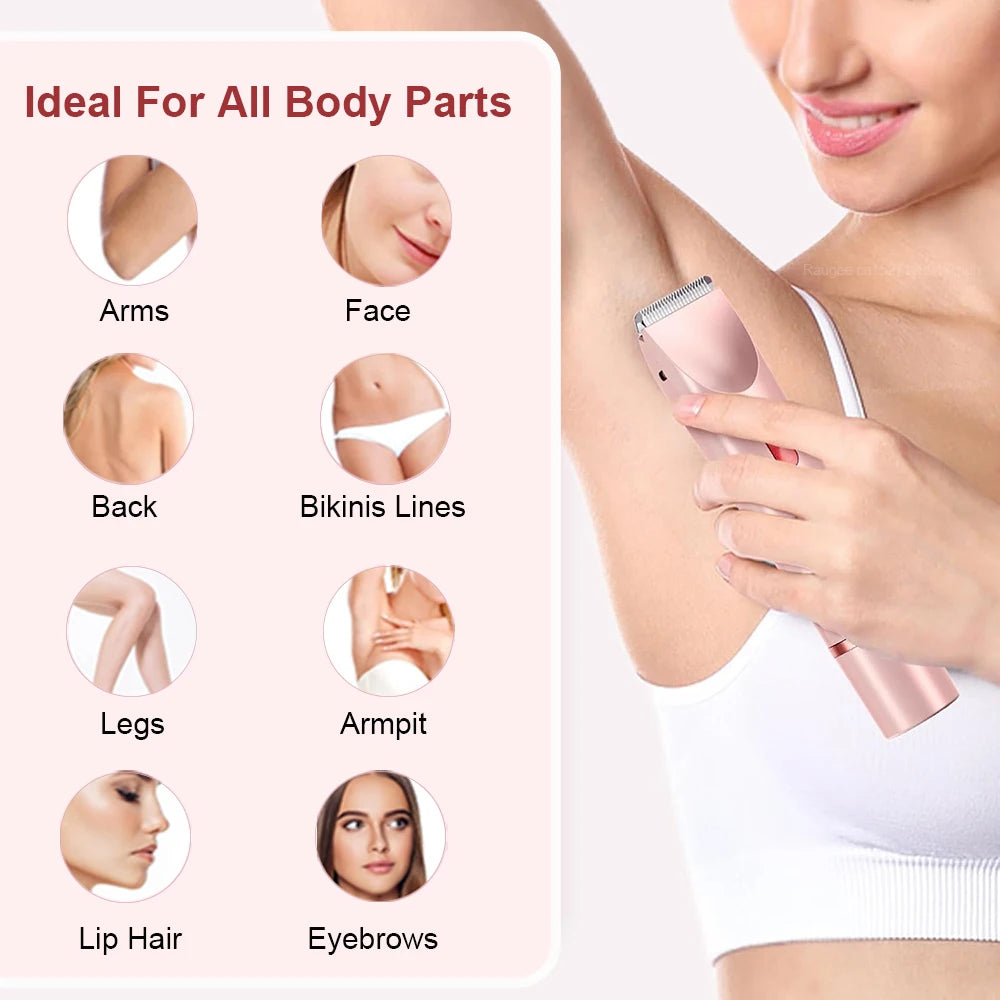 Epilator Painless Hair Removal 2 In 1