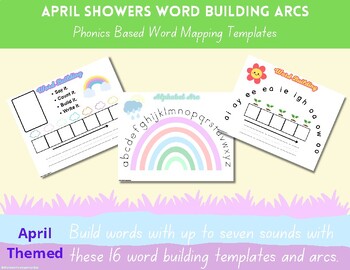 ☔️ April Showers Phonics Word Building and Word Chaining