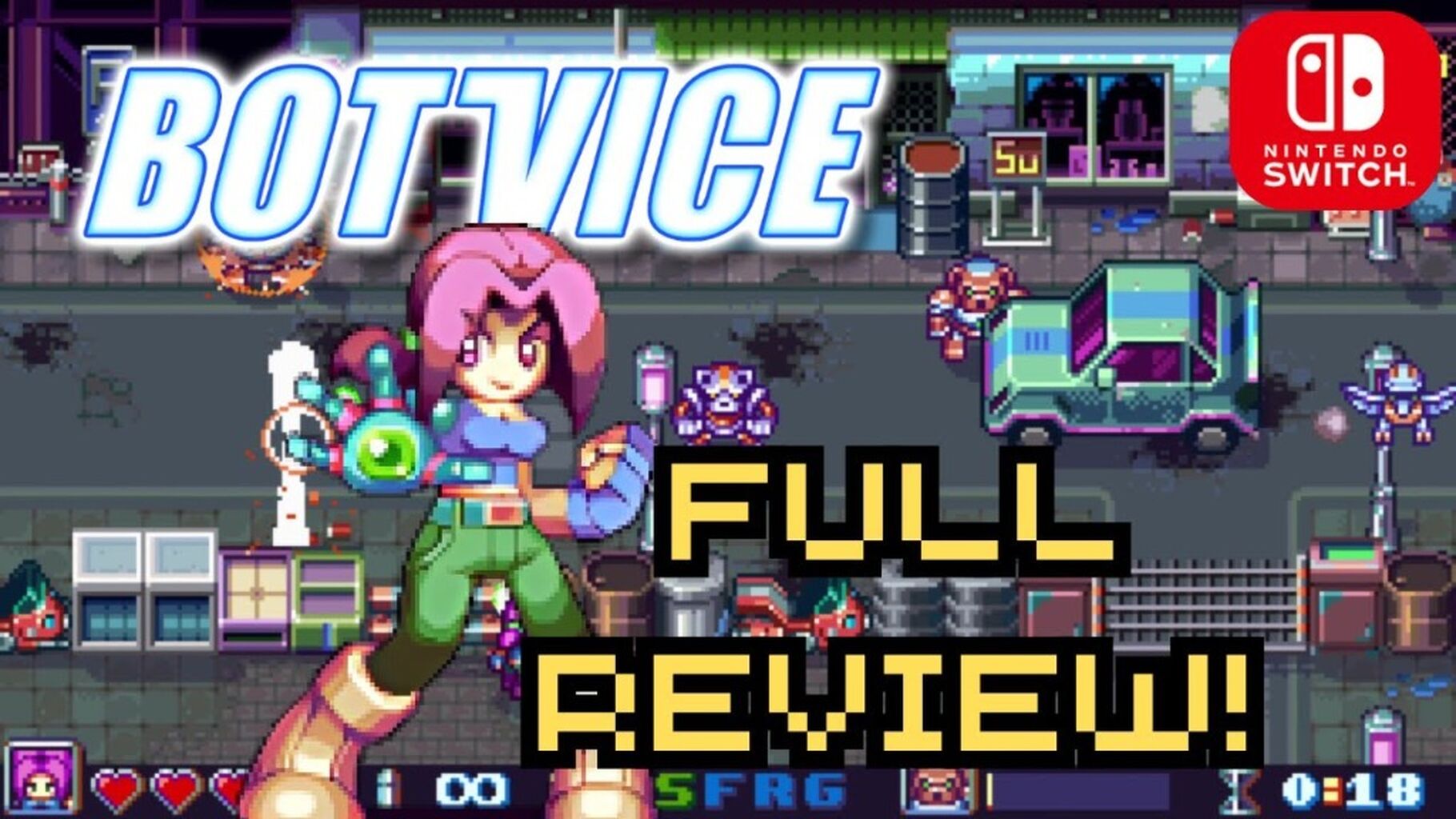 Bot Vice FULL REVIEW - A Retro Arcade Hidden Gem on Switch! 🎮💥