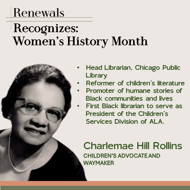 WOMEN'S HISTORY MONTH: CHARLMAE HILL ROLLINS