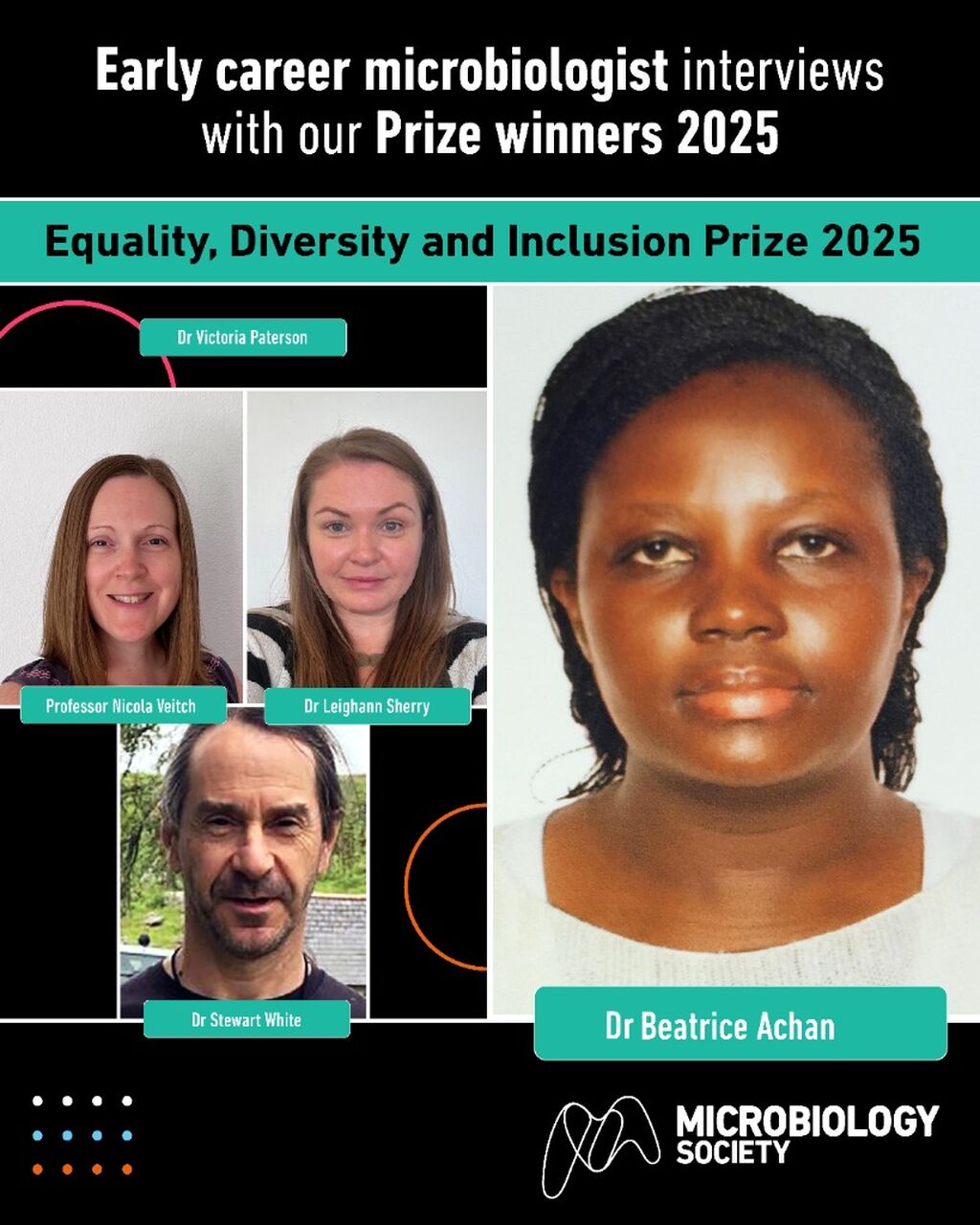 Meet the 2025 EDI Prize Winners, Professor Nicola Veitch, Dr Leighann Sherry and Dr Stewart White
