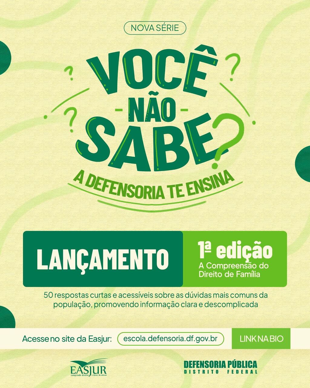 A Compreens&atilde;o do Direito de Fam&iacute;lia - Voc&ecirc; n&atilde;o sabe? A Defensoria te ensina