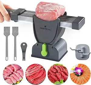 ONCE FOR ALL Meat Slicer & Cleaver Knife Set Manual Cutter for Beef & Mutton