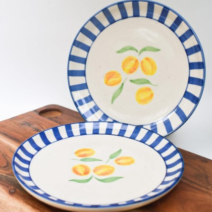 Handmade ceramic dessert plates 