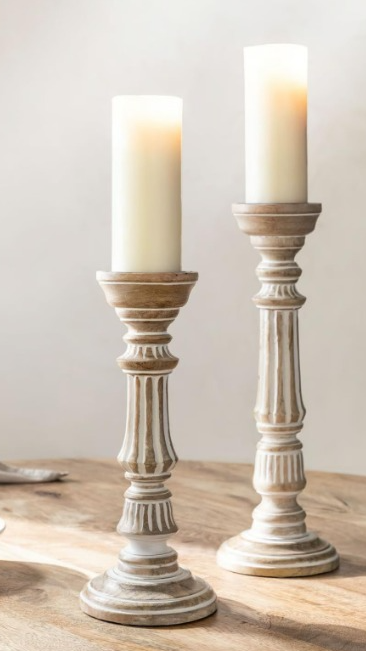 White candle holder 