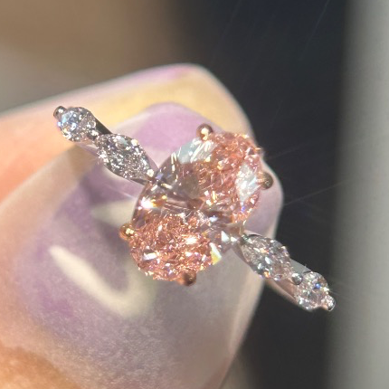 Pink lab Grown diamond ring