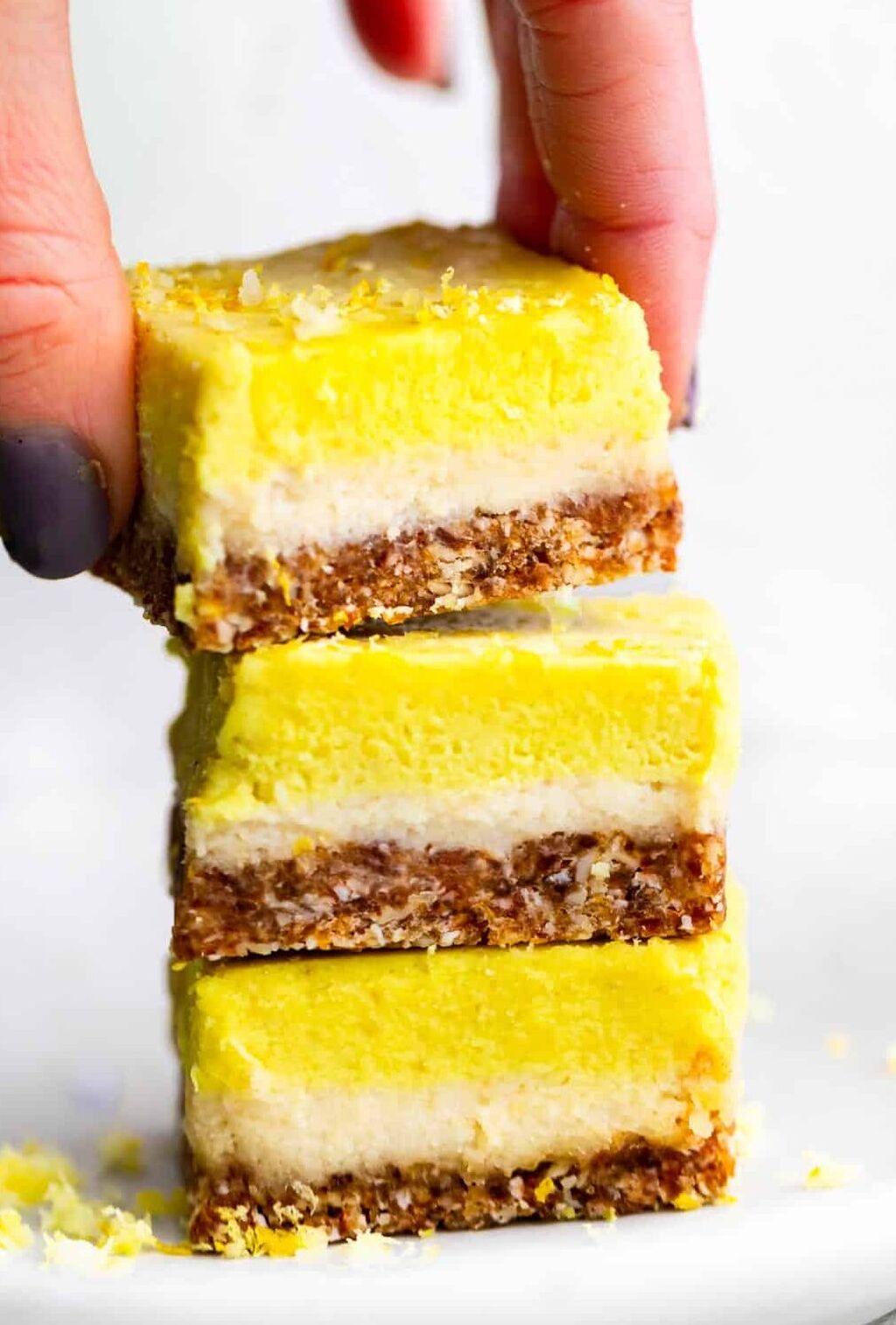 Dairy-Free Lemon Cheesecake Bars Recipe - Cotter Crunch