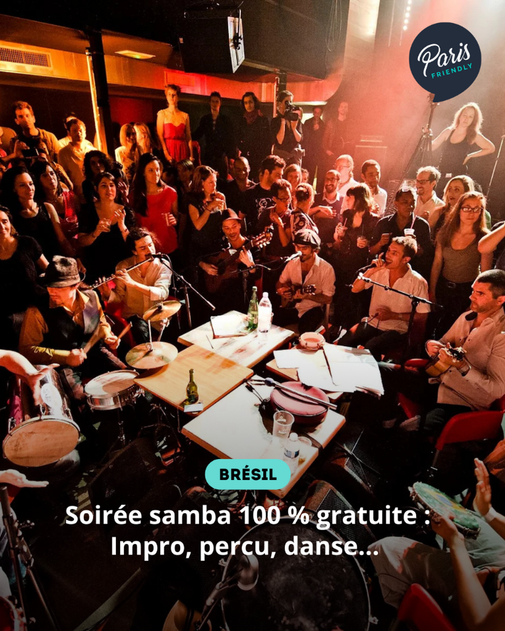 Soir&eacute;e samba 100 % gratuite : Impro, percu, danse&hellip; 