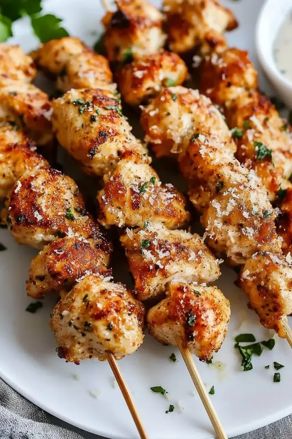 Italian Parmesan Chicken Skewers