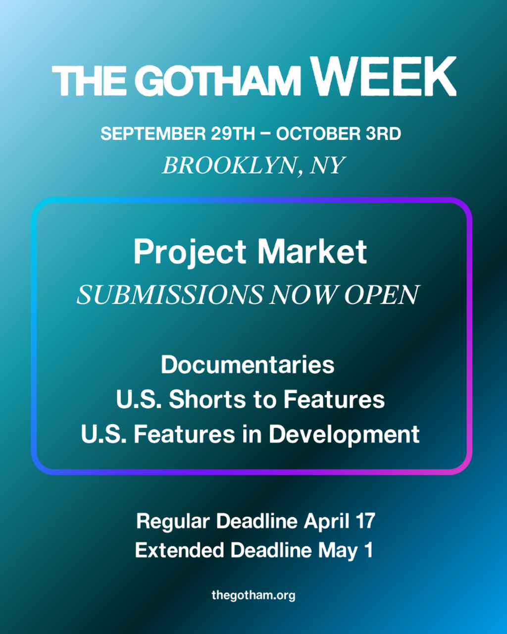 Gotham Week Project Market 2025