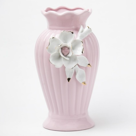 Ceramic pink decorative flower vase