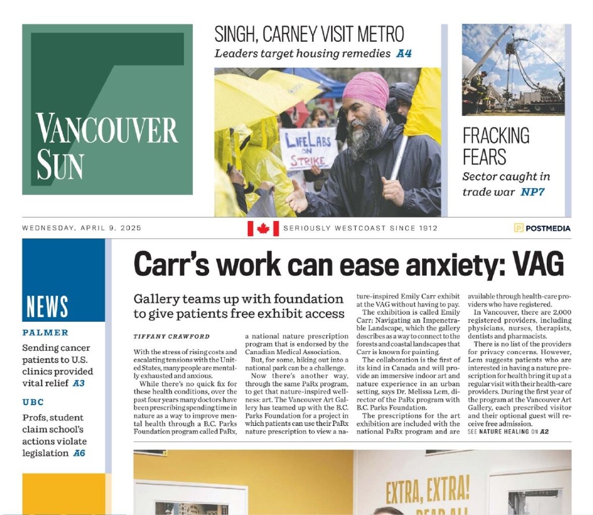 Vancouver Sun - Health-care providers to prescribe nature-inspired art for wellness at Vancouver Art Gallery