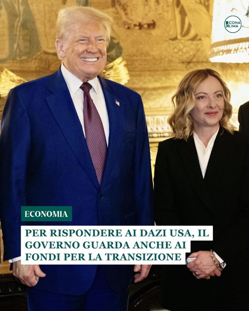 Per rispondere ai dazi USA, il Governo guarda anche ai Fondi per la transizione