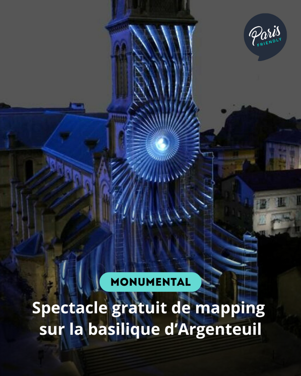 Spectacle gratuit de mapping sur la basilique d&rsquo;Argenteuil