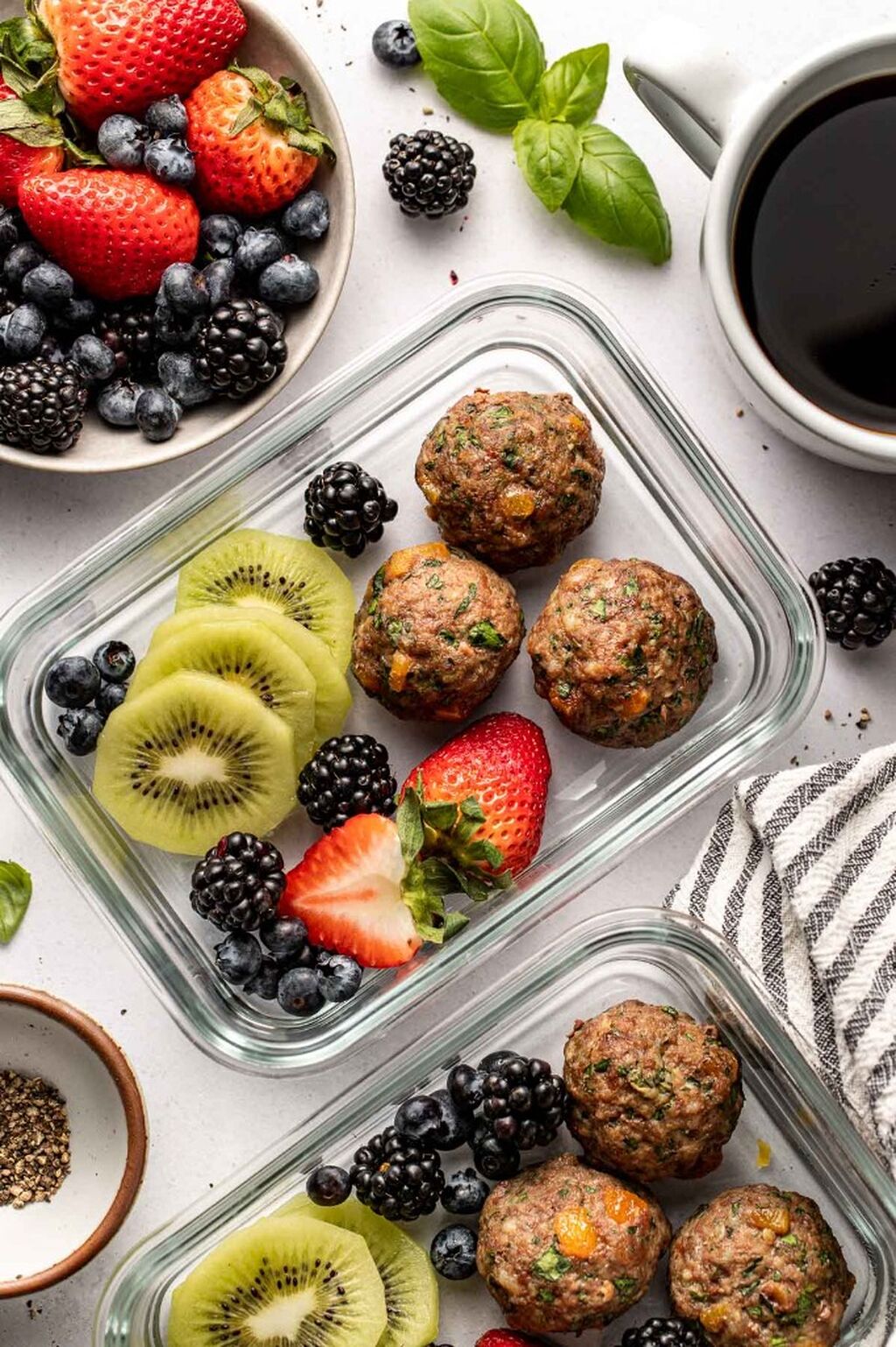 Apricot Basil Breakfast Meatballs