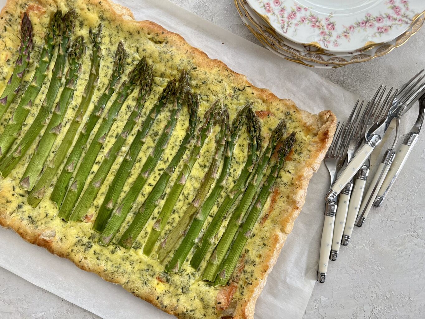 Asparagus and Smoked Salmon Tart