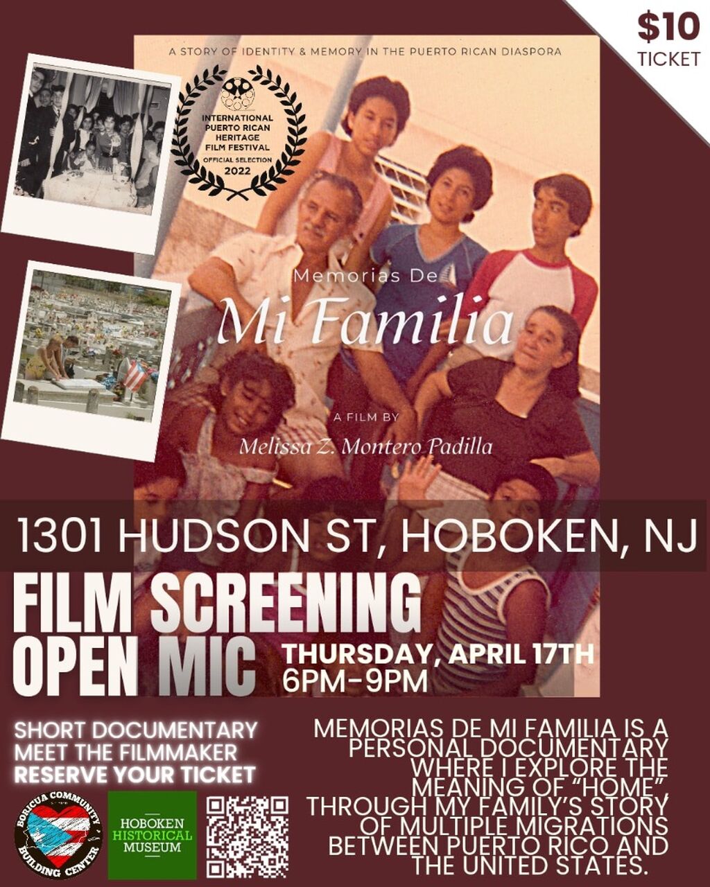Film Screening Open Mic-Memorias de Mi Familia