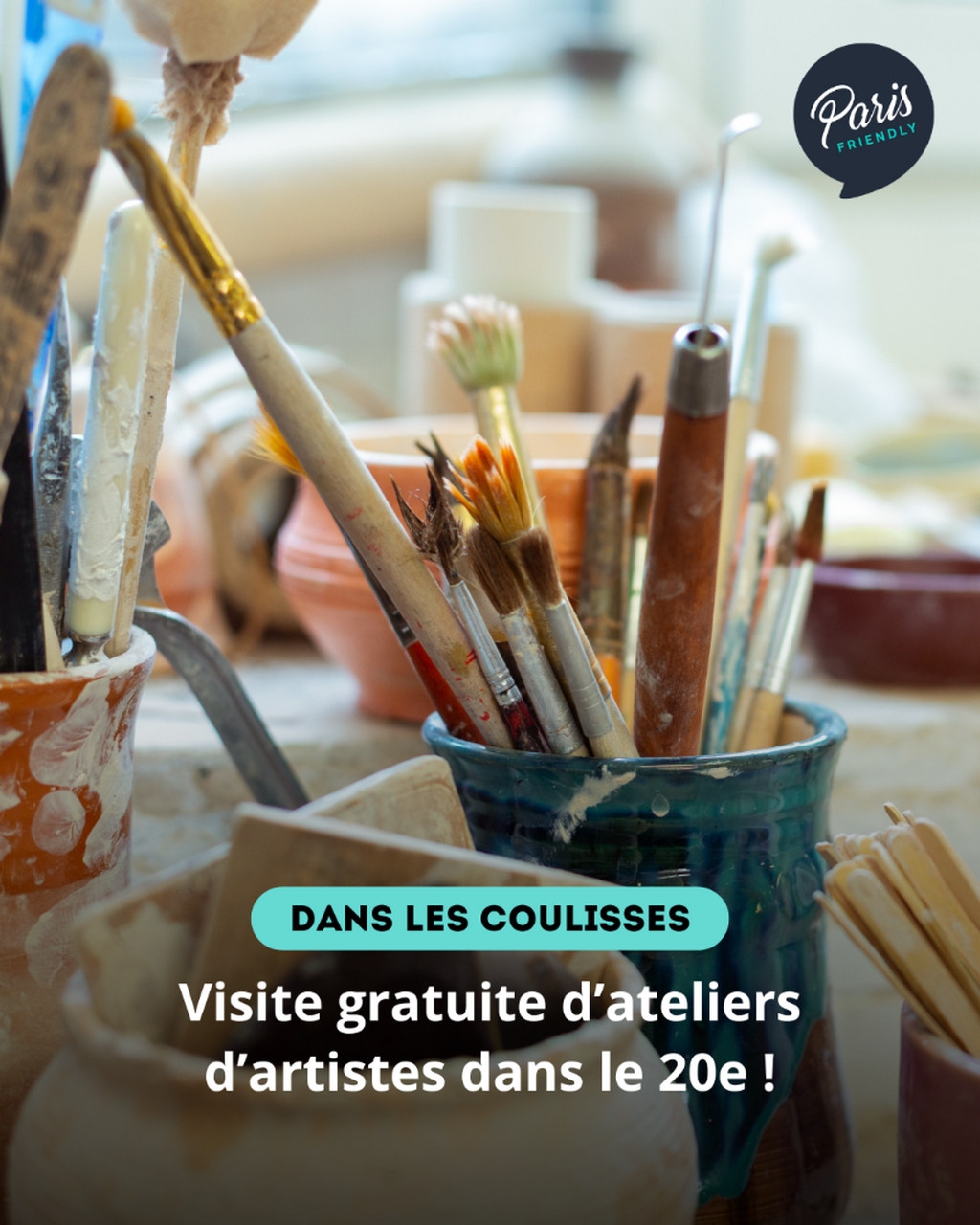 Visite gratuite d&rsquo;ateliers d&rsquo;artistes dans le 20e !
