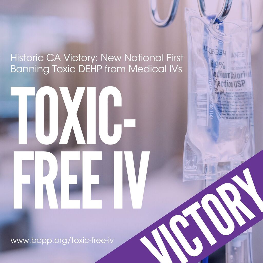 California Senate Unanimously Passes Landmark Bipartisan Bill to Eliminate Harmful Chemicals from IV Bags and Tubing