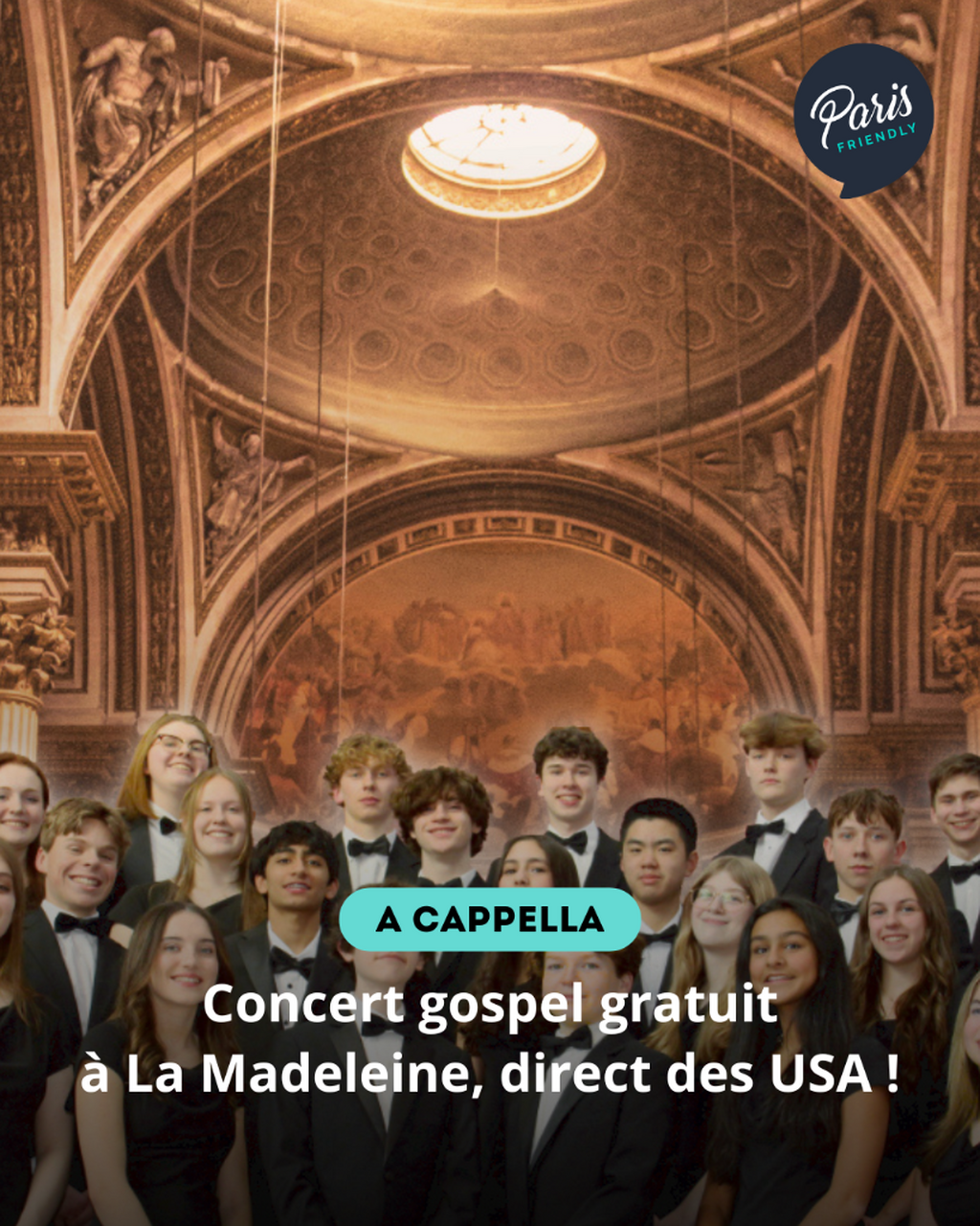 Concert gospel gratuit &agrave; La Madeleine, direct des USA !