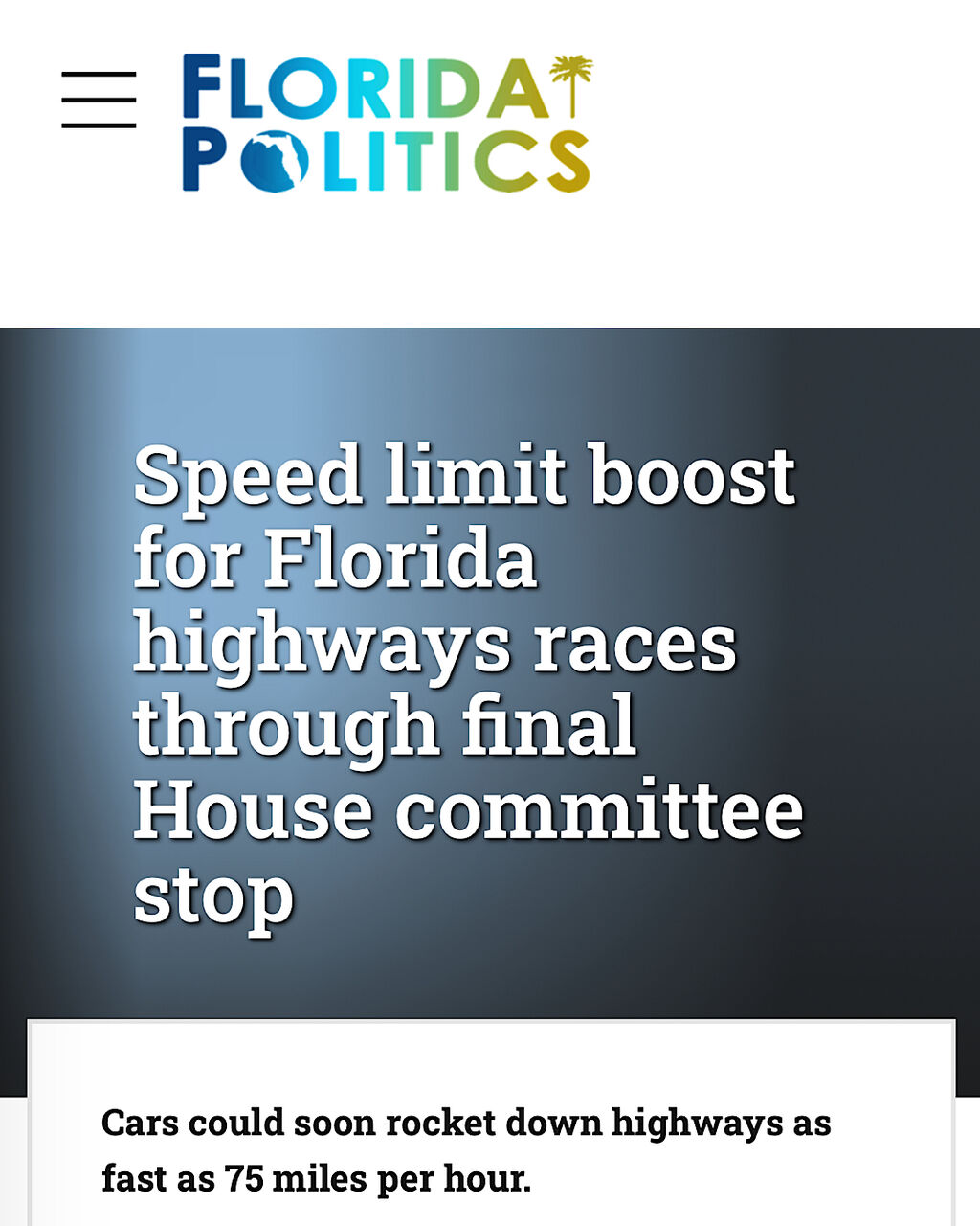 Speed limit boost for Florida highways