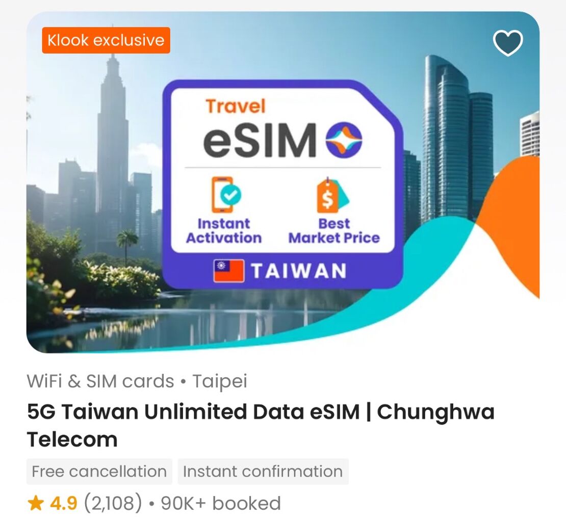 Taiwan ESim